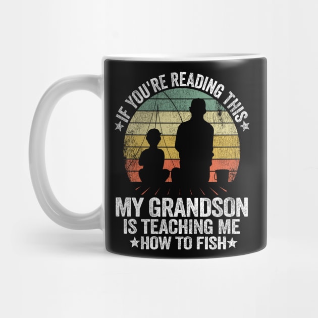 Funny Fishing Buddy Grandpa & Grandson Gift Idea Fathers Day by Kuehni